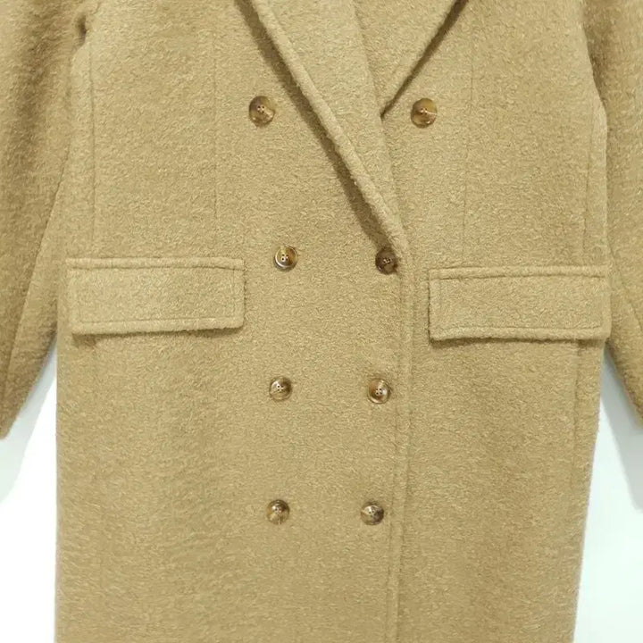 [BUNJANG] Gongu Woman Double Button Boucle Long Coat / 공구우먼 더블 버튼 부클 롱 코트 1_W0543