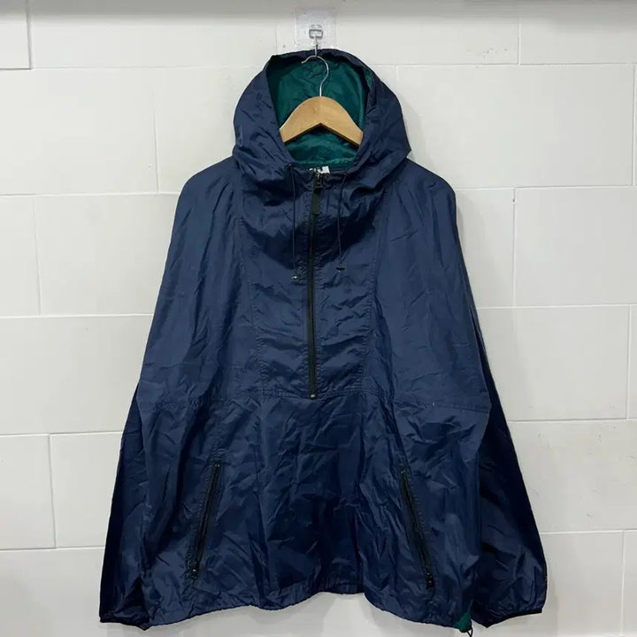 [BUNJANG] Navy Anorak Windbreaker Hooded Jacket L / 네이비 아노락 바람막이 후드 자켓L