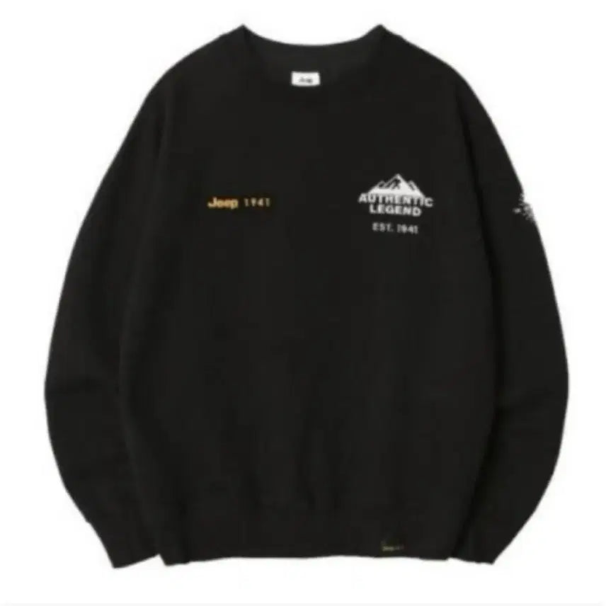 [BUNJANG] Jeep 1941 Black Sweatshirt / Jeep 1941 블랙 맨투맨 티셔츠