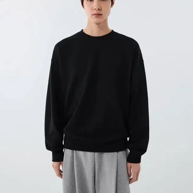 [BUNJANG] Musinsa Standard Oversized Sweatshirt [Black] L / 무탠다드 오버사이즈 스웨트셔츠 [블랙] L