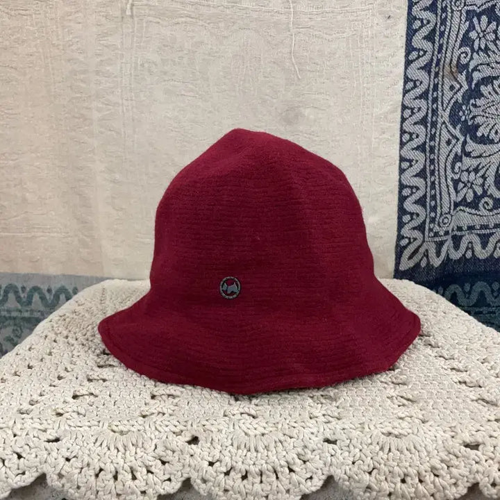 [BUNJANG] Agatha Burgundy Knit Bucket Hat / [57] 아가타 버건디 니트 벙거지 버킷햇 모자