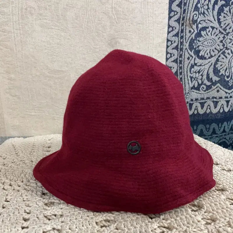 [BUNJANG] Agatha Burgundy Knit Bucket Hat / [57] 아가타 버건디 니트 벙거지 버킷햇 모자