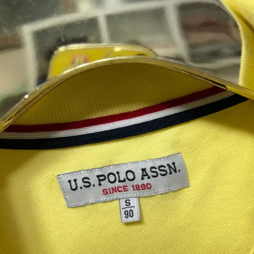 [BUNJANG] U.S. Polo Assn. Yellow Polo Shirt (Size S) / 유에스폴로 어슨 옐로우 반팔 카라티 S