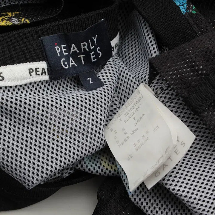 [BUNJANG] Pearly Gates Mesh Logo T-shirt / 파리게이츠 블랙 메쉬 로고 티셔츠 55