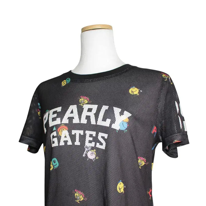 [BUNJANG] Pearly Gates Mesh Logo T-shirt / 파리게이츠 블랙 메쉬 로고 티셔츠 55
