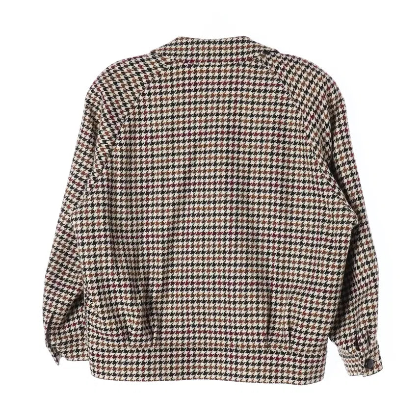 [BUNJANG] Burberry Houndstooth Check Wool Double Short Jacket Set / 버버리 하운드투스 체크 울 100% 더블 숏 재킷 셋업