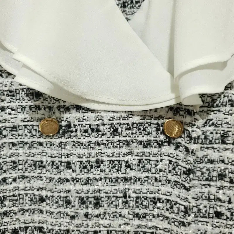 [BUNJANG] Unbranded Tweed Jacket / 카라 배색 트위드 자켓 F_M0471