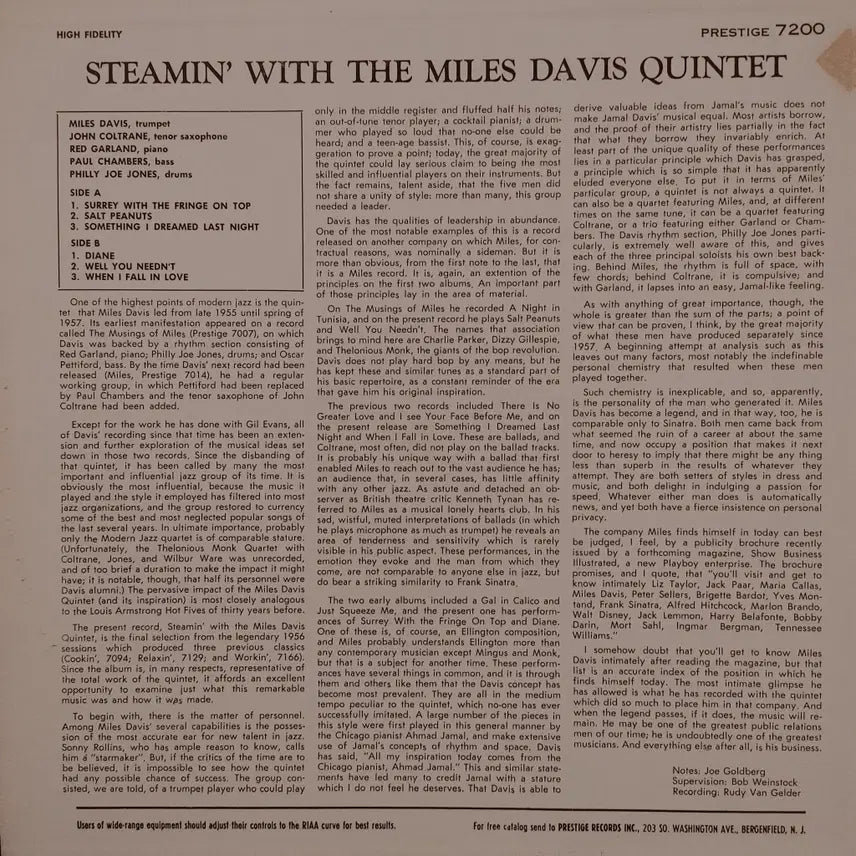 [BUNJANG] Miles Davis Original Jazz LP / ORIGINAL JAZZ LP - MILES DAVIS