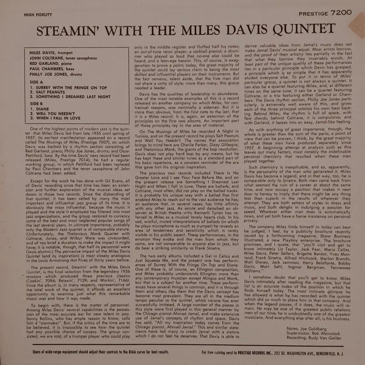 [BUNJANG] Miles Davis Original Jazz LP / ORIGINAL JAZZ LP - MILES DAVIS