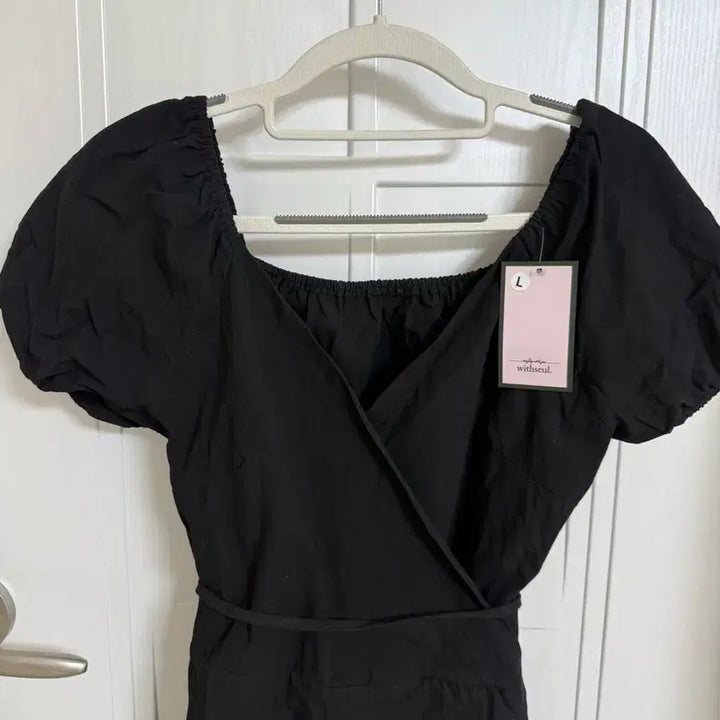 [SOLD OUT] (새상품) 블랙 스퀘어넥 반팔 원피스 바캉스룩 휴양지룩
