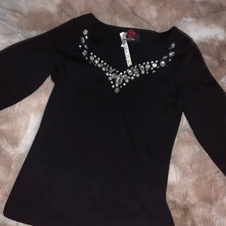 [BUNJANG] DaTuRa Beaded Top / DaTuRa 비즈 상의 갸루 오네갸루
