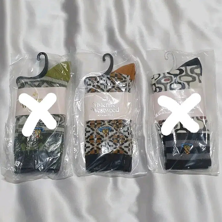 [BUNJANG] Vivienne Westwood Floral Pattern Socks / 올리브 그레이 겨자 브라운 플라워 사각 도형 비비안웨스트우드 양말