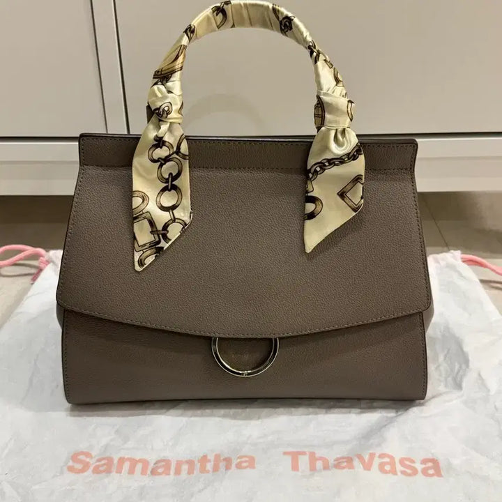 [BUNJANG] Samantha Thavasa Tote Bag with Handle Scarf / 사만사타바사 토트백 핸들스카프포함