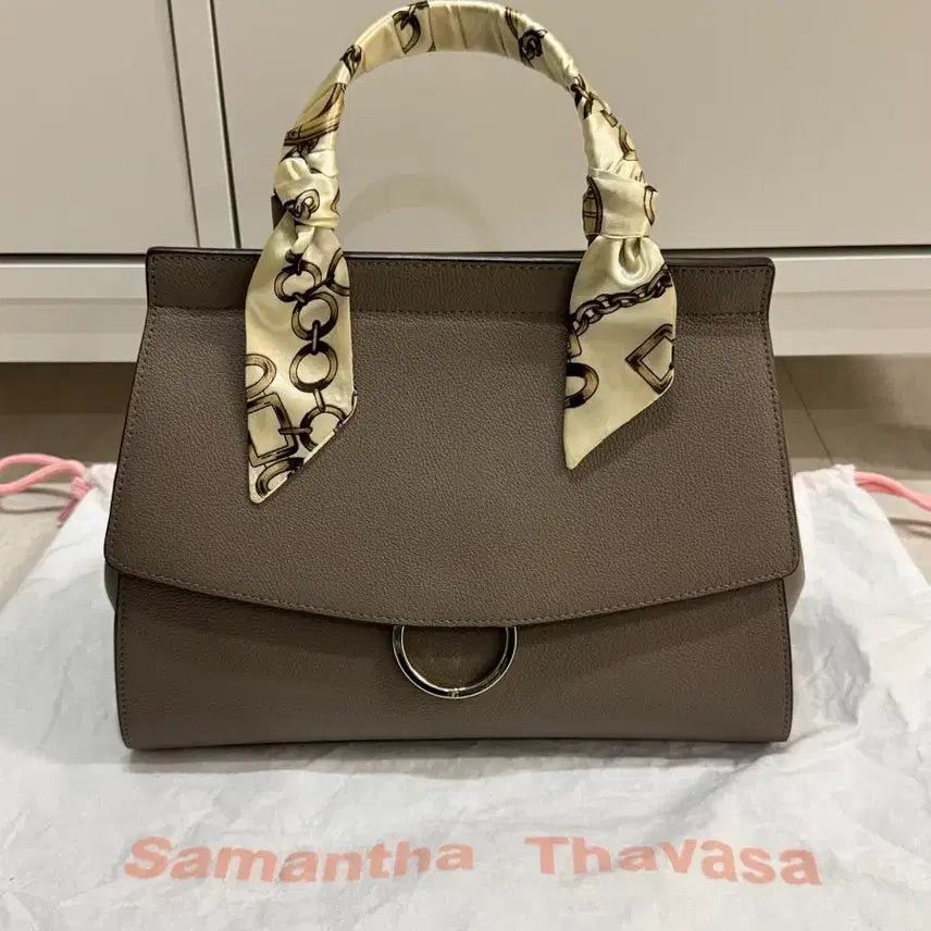 [BUNJANG] Samantha Thavasa Tote Bag with Handle Scarf / 사만사타바사 토트백 핸들스카프포함