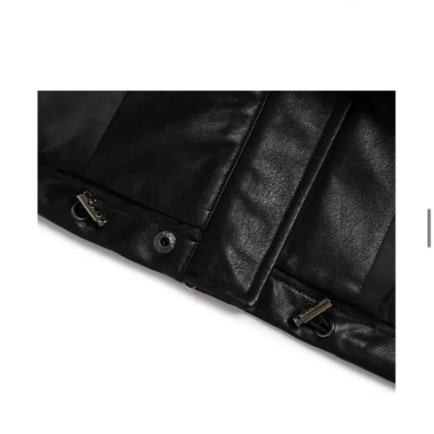 [BUNJANG] Rola Rola Leather Jacket Black / 로라로라 레더자켓 블랙 FREE