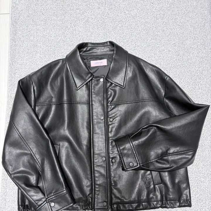 [BUNJANG] Rola Rola Leather Jacket Black / 로라로라 레더자켓 블랙 FREE