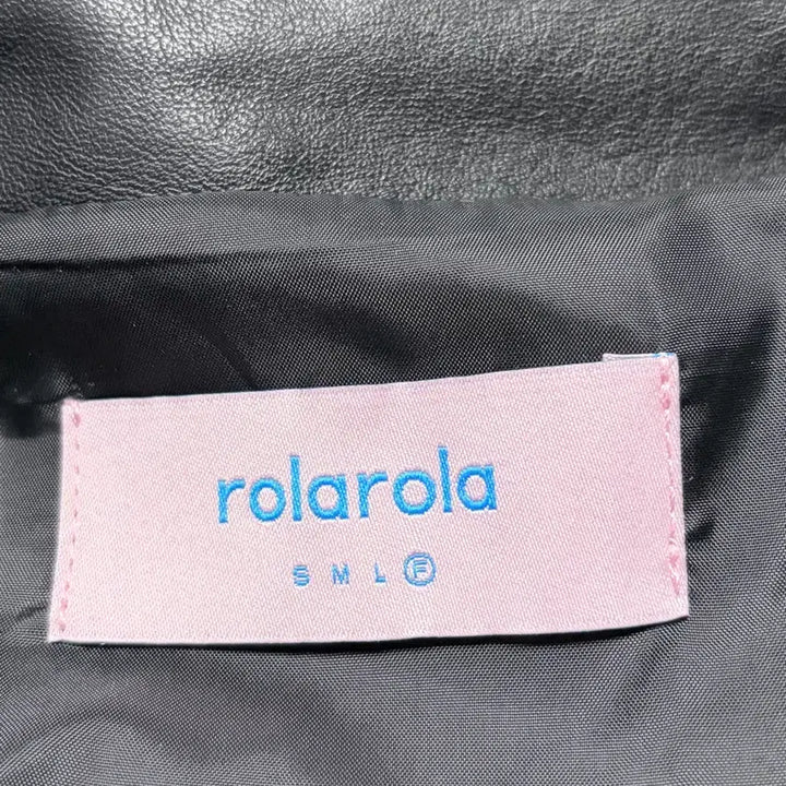 [BUNJANG] Rola Rola Leather Jacket Black / 로라로라 레더자켓 블랙 FREE