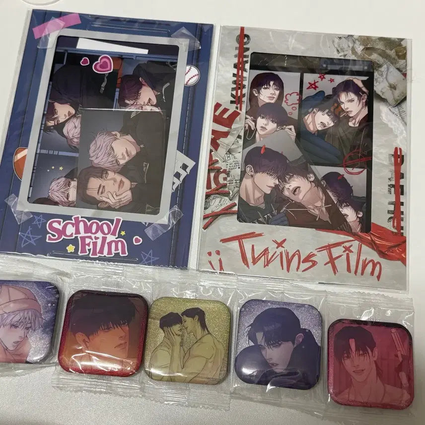 [BUNJANG] Jo Gae-sonyeon Pop-up Pin Badge Four-Cut Film Package Bundle Set / 조개소년 팝업 핀뱃지 네컷 필름패키지 일괄 양도