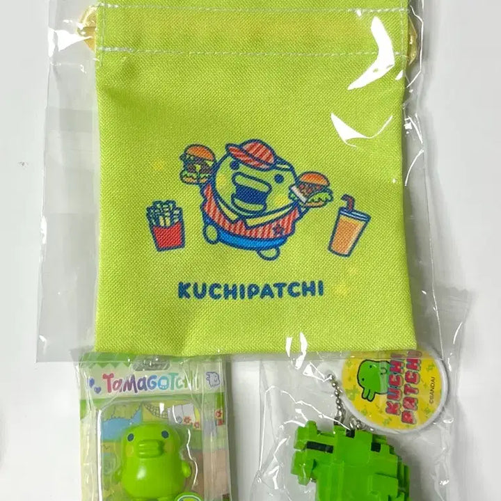 [BUNJANG] Tamagotchi Kuchipatchi Pouch &amp; Dot Figure Gacha Set / 다마고치 구치파치 주댕치 미니 파우치&amp;도트 피규어&amp;패키지 가챠 세트