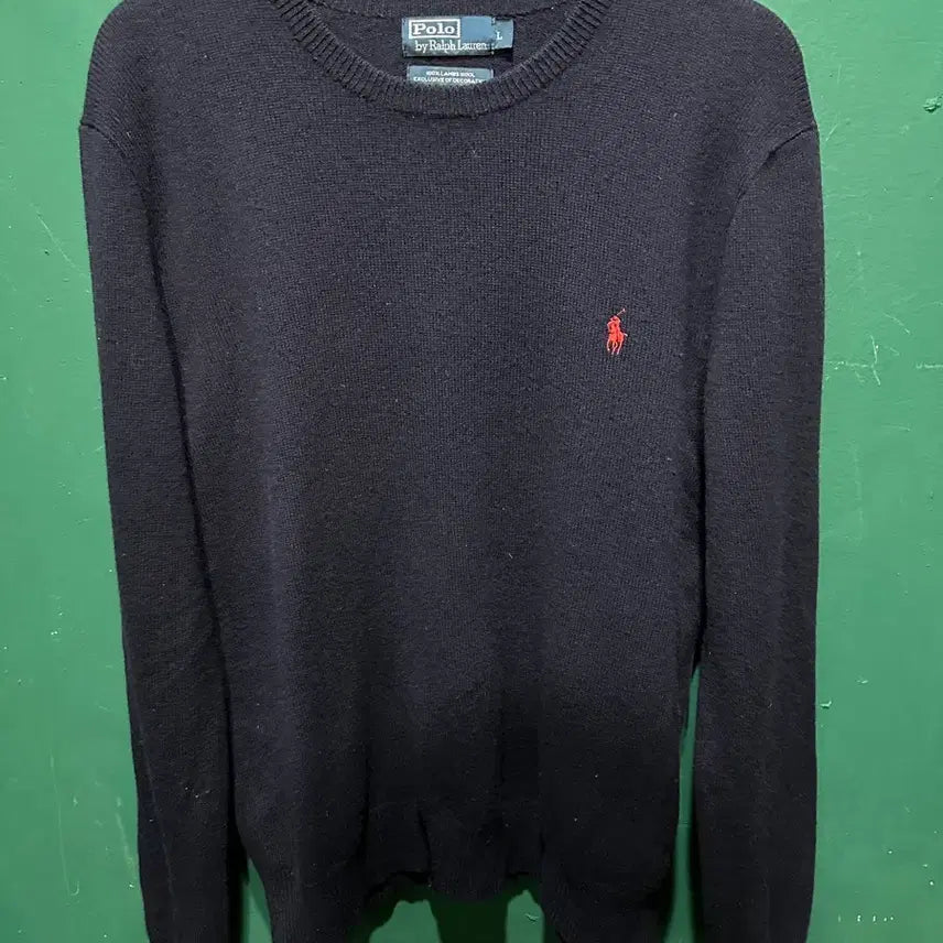 [BUNJANG] Polo Ralph Lauren Lambswool Knit Navy L / 폴로 램스울 니트 네이비L
