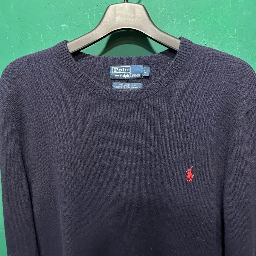 [BUNJANG] Polo Ralph Lauren Lambswool Knit Navy L / 폴로 램스울 니트 네이비L