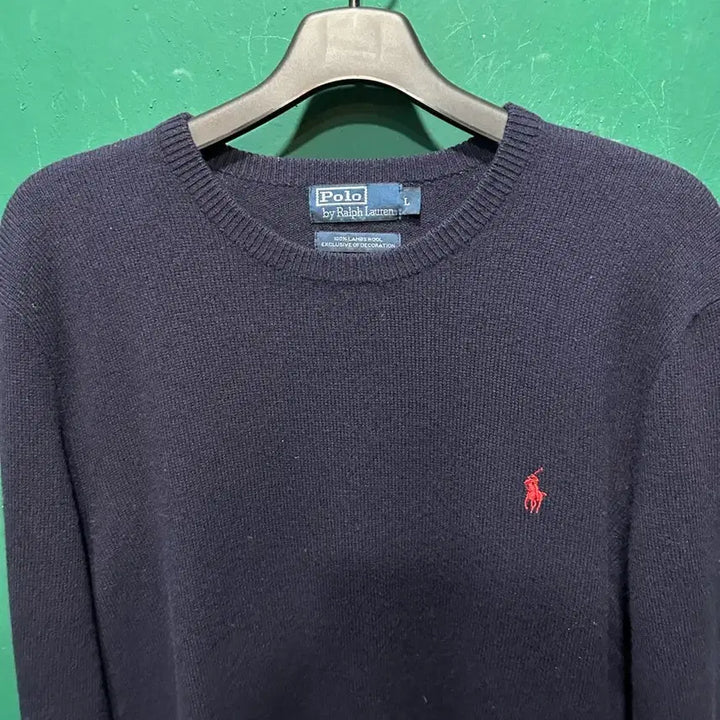[BUNJANG] Polo Ralph Lauren Lambswool Knit Navy L / 폴로 램스울 니트 네이비L