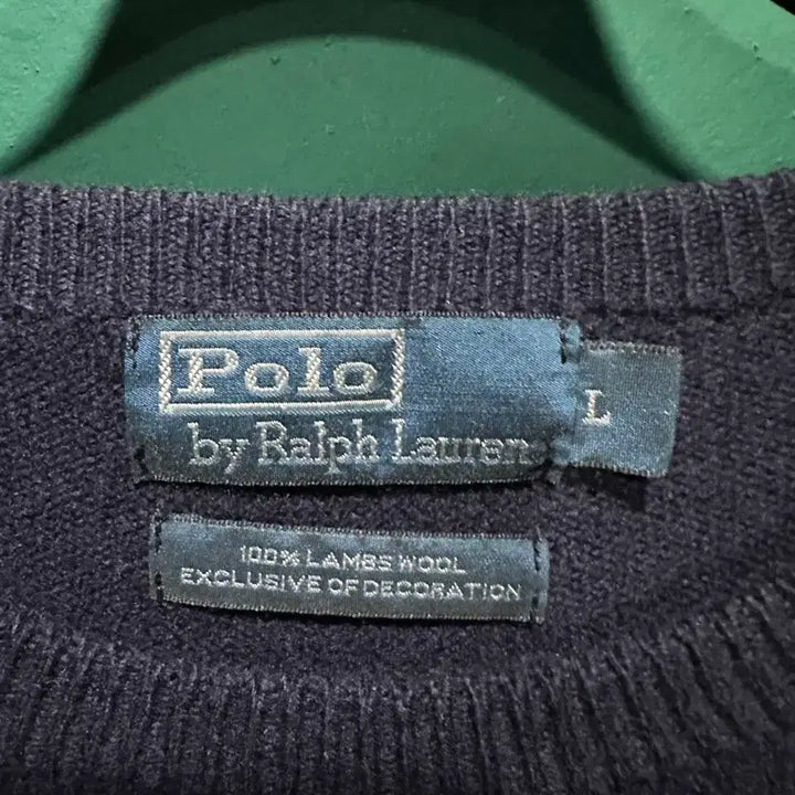 [BUNJANG] Polo Ralph Lauren Lambswool Knit Navy L / 폴로 램스울 니트 네이비L