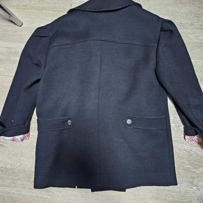 [BUNJANG] Lucky Chouette Double Breasted Coat / 럭키슈에뜨 블랙 더블 코트 FREE