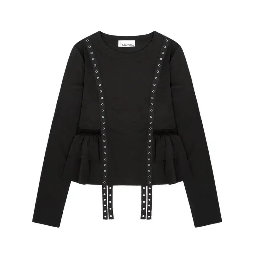 [SOLD OUT] 뚜오미오 러플 벨티드 롱슬리브 S
