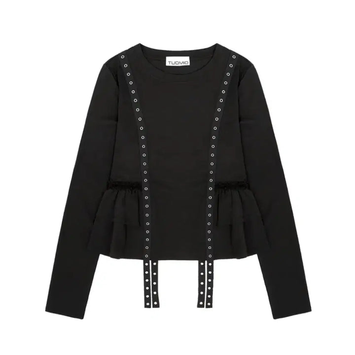 [SOLD OUT] 뚜오미오 러플 벨티드 롱슬리브 S