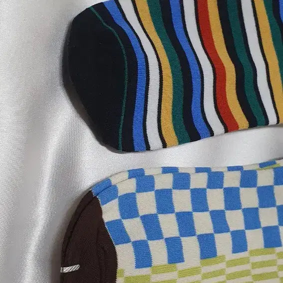 [BUNJANG] CONNISTINE MUSEUM Blue Green Check Socks / 블루 그린 체크 CONNISTINE MUSEUM 코니스틴 뮤지엄 양말
