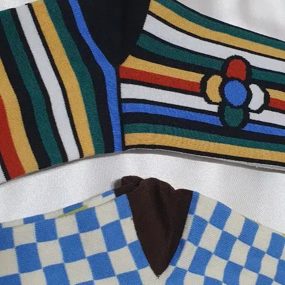 [BUNJANG] CONNISTINE MUSEUM Blue Green Check Socks / 블루 그린 체크 CONNISTINE MUSEUM 코니스틴 뮤지엄 양말