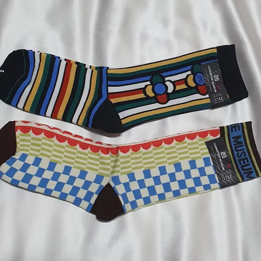 [BUNJANG] CONNISTINE MUSEUM Blue Green Check Socks / 블루 그린 체크 CONNISTINE MUSEUM 코니스틴 뮤지엄 양말