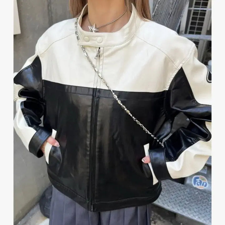 [SOLD OUT] 후즈후갤러리 레더 바이커자켓