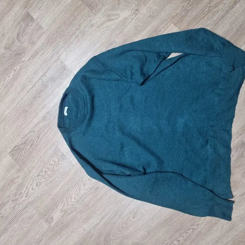 [BUNJANG] Pigvel Wool Linen Crew Neck Knit Sweater / 피그벨 울 린넨 크루넥 니트 Viridian