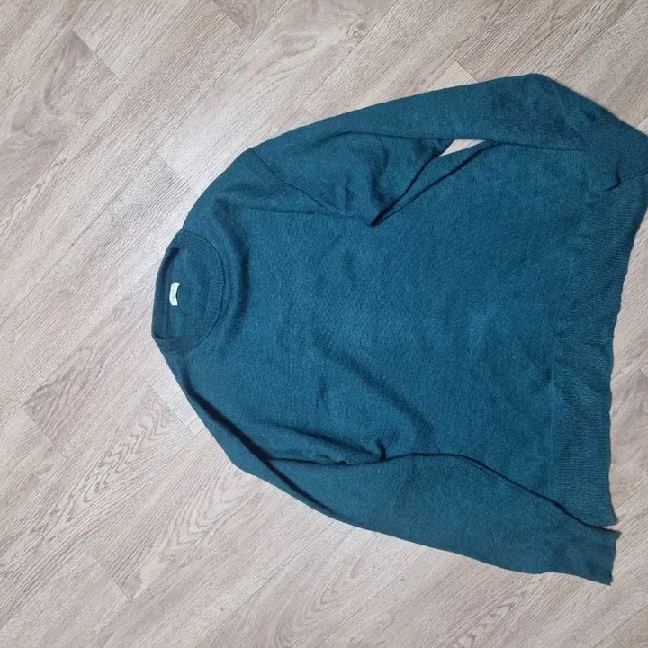 [BUNJANG] Pigvel Wool Linen Crew Neck Knit Sweater / 피그벨 울 린넨 크루넥 니트 Viridian