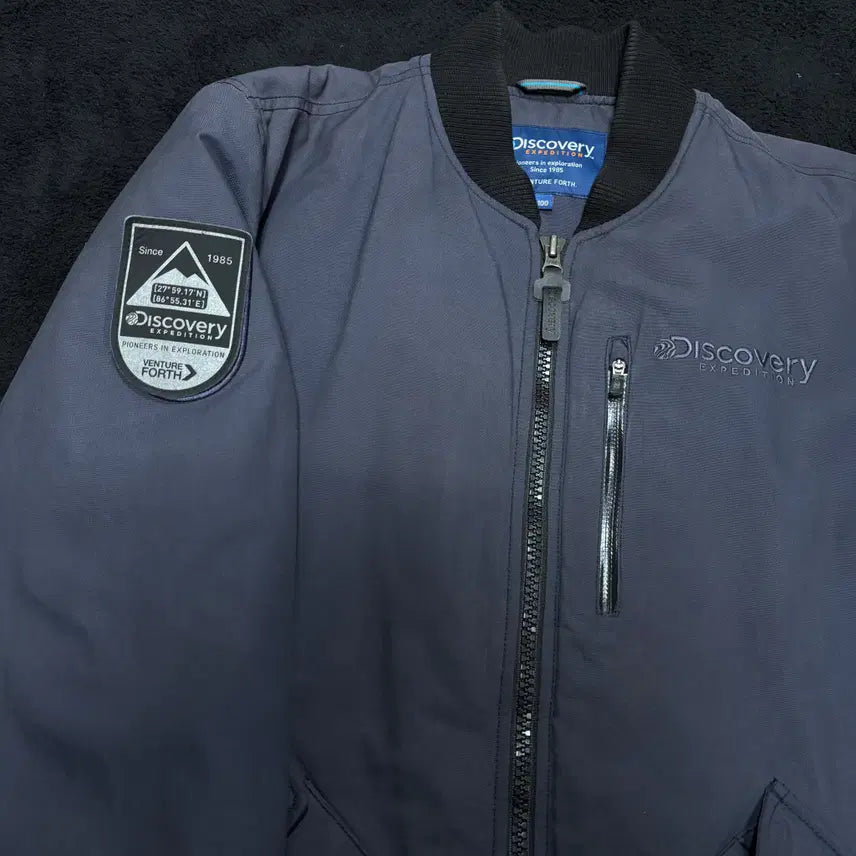 [BUNJANG] Discovery Navy Blouson Bomber Jacket / 100 디스커버리 네이비 블루종 항공점퍼