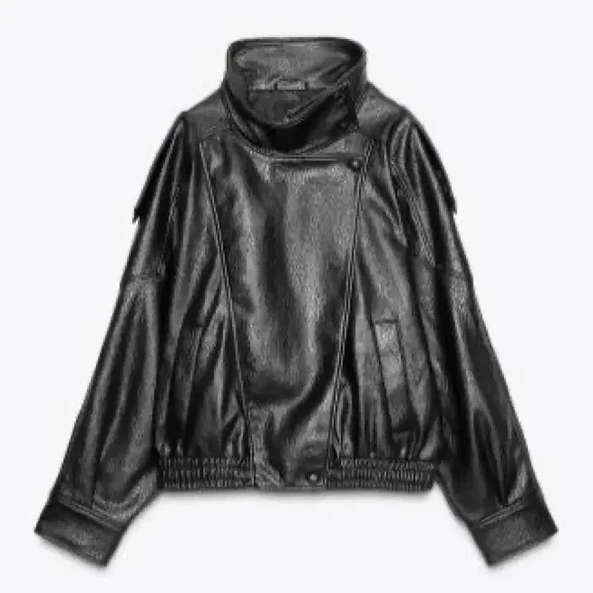 [BUNJANG] ZARA S Faux Leather Jacket / 택달린 새상품 S 자라 레더 자켓 페이크 점퍼 가죽 자켓 생로랑 신시아
