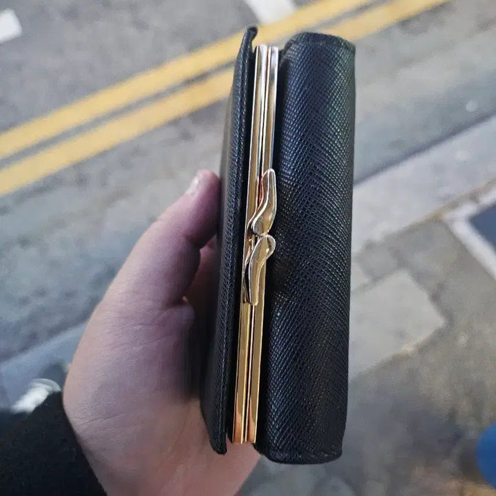 [BUNJANG] Vivienne Westwood Saffiano Leather Wallet / 비비안웨스트우드 블랙 사피아노 반지갑