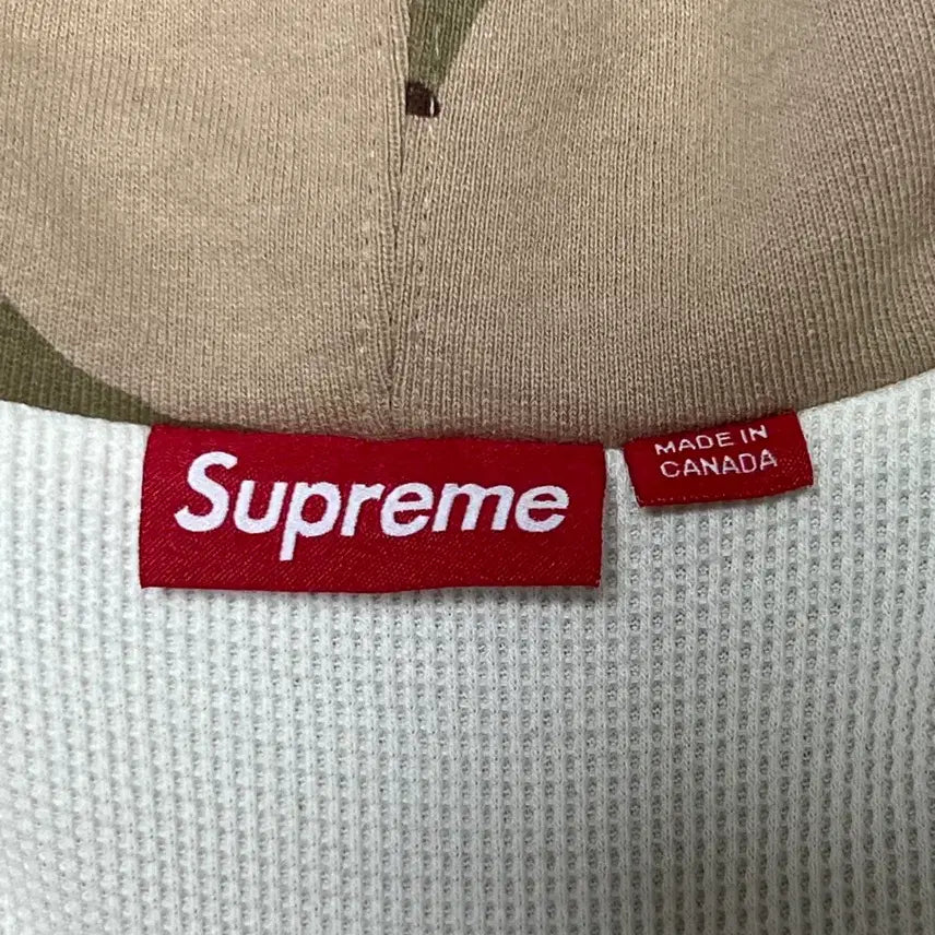 [BUNJANG] Supreme Arc Thermal Lined Zip-Up Hoodie Desert Camo - 24FW / 슈프림 아크 써멀 라인드 집업 후드 스웨트셔츠 데저트 카모 - 24FW