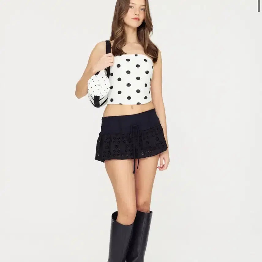 [BUNJANG] Glony Wild Dot Tube Top (M) / 글로니 와일드 도트 튜브 탑 M만 남음