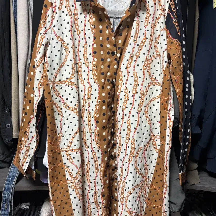 [BUNJANG] Dot Chain Pattern Blouse / 도트 체인 패턴 블라우스