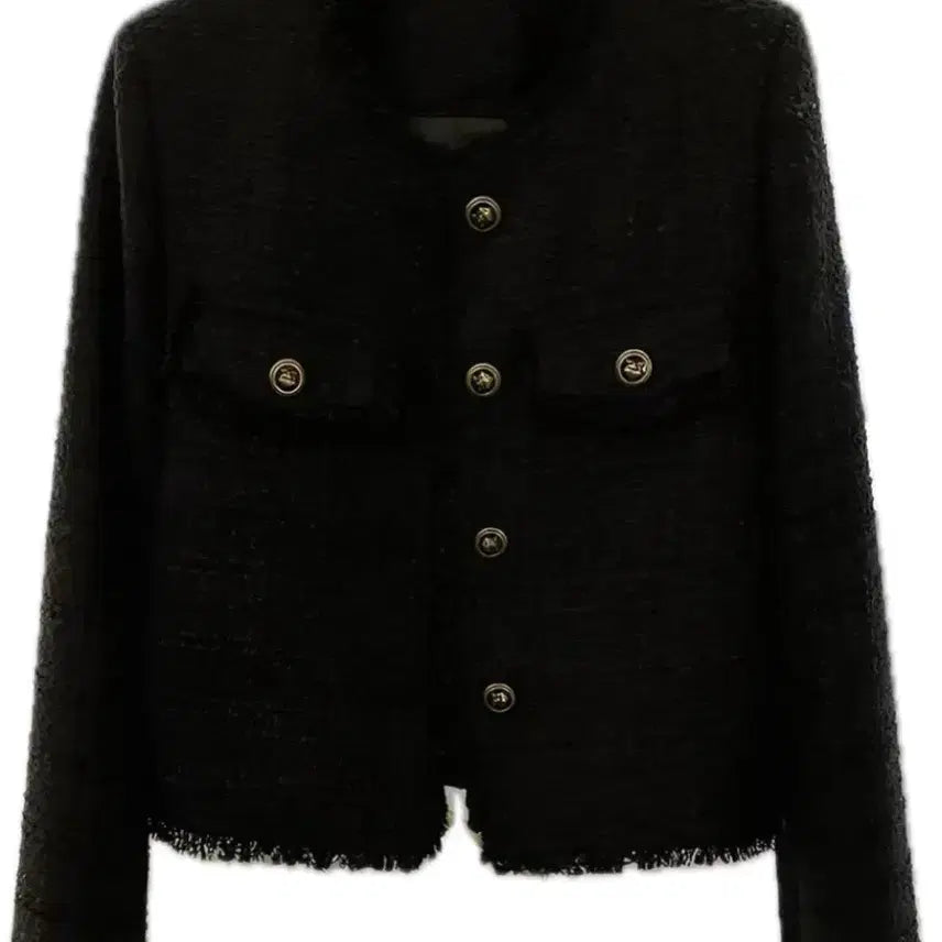 [BUNJANG] Black Tassel Tweed Jacket / 블랙 테슬 트위드 자켓