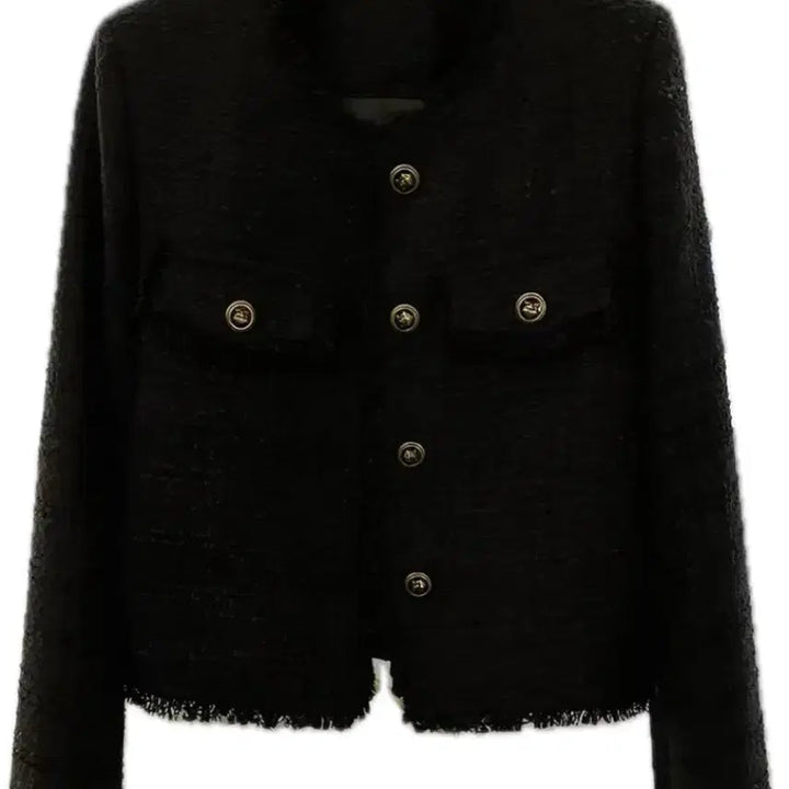 [BUNJANG] Black Tassel Tweed Jacket / 블랙 테슬 트위드 자켓