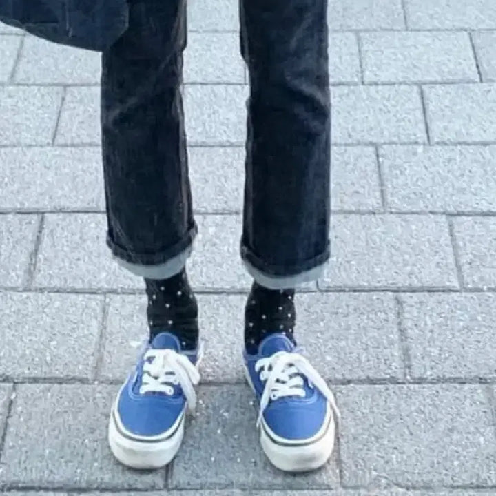 [BUNJANG] Mood in Blue Dot Socks / 무드인블루 도트 양말