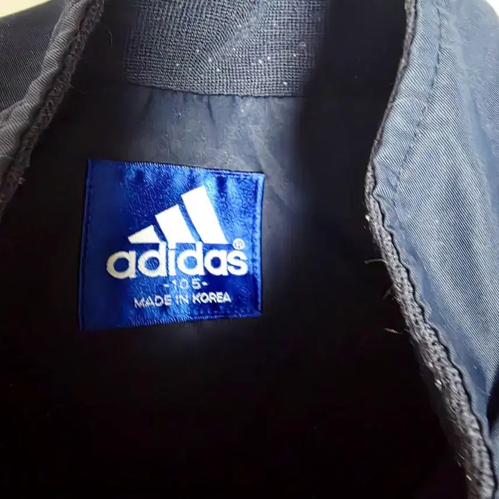 [BUNJANG] Adidas Old School Two-Tone Windbreaker / [아디다스] 올드스쿨 네이비 블루 투톤 배색 삼선 오버핏 바람막이 (실측