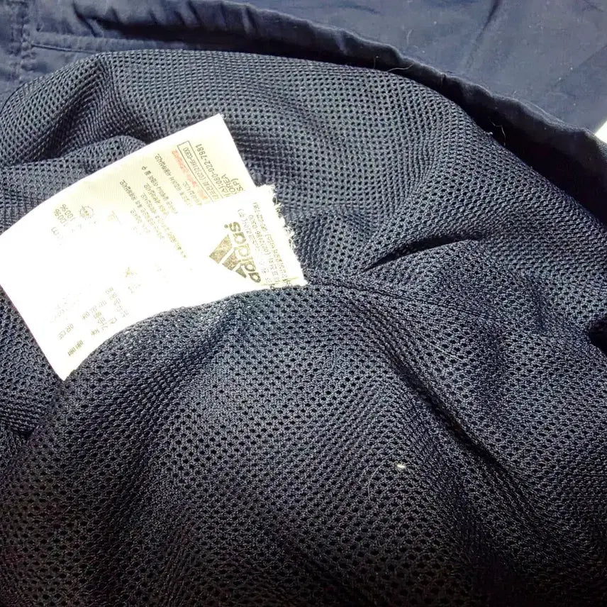 [BUNJANG] Adidas Old School Two-Tone Windbreaker / [아디다스] 올드스쿨 네이비 블루 투톤 배색 삼선 오버핏 바람막이 (실측