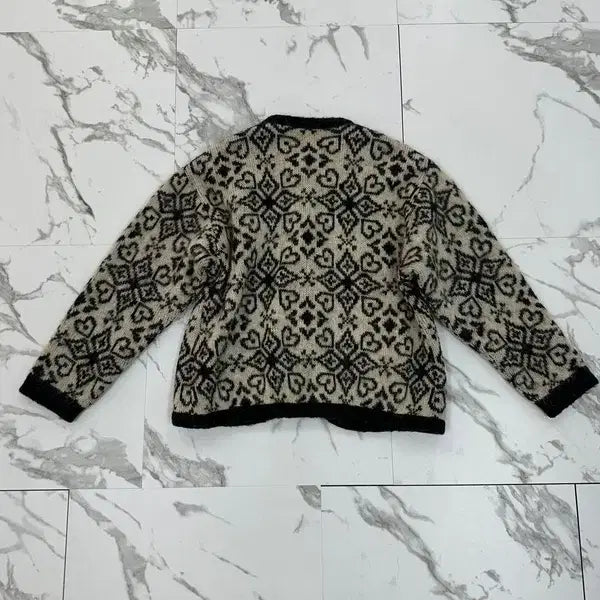 [BUNJANG] Icelandic Pattern Wool Cardigan / 아이슬란드 패턴 울 가디건
