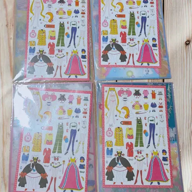[BUNJANG] Sailor Moon Styling Sticker Set (4 Types) / 세일러문 책받침 코디스티커4종세트
