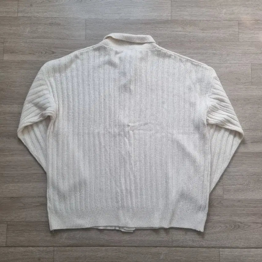 [BUNJANG] Oversized Fit Knit Cardigan Ivory / 새상품) 오버핏 카라 니트 가디건 아이보리